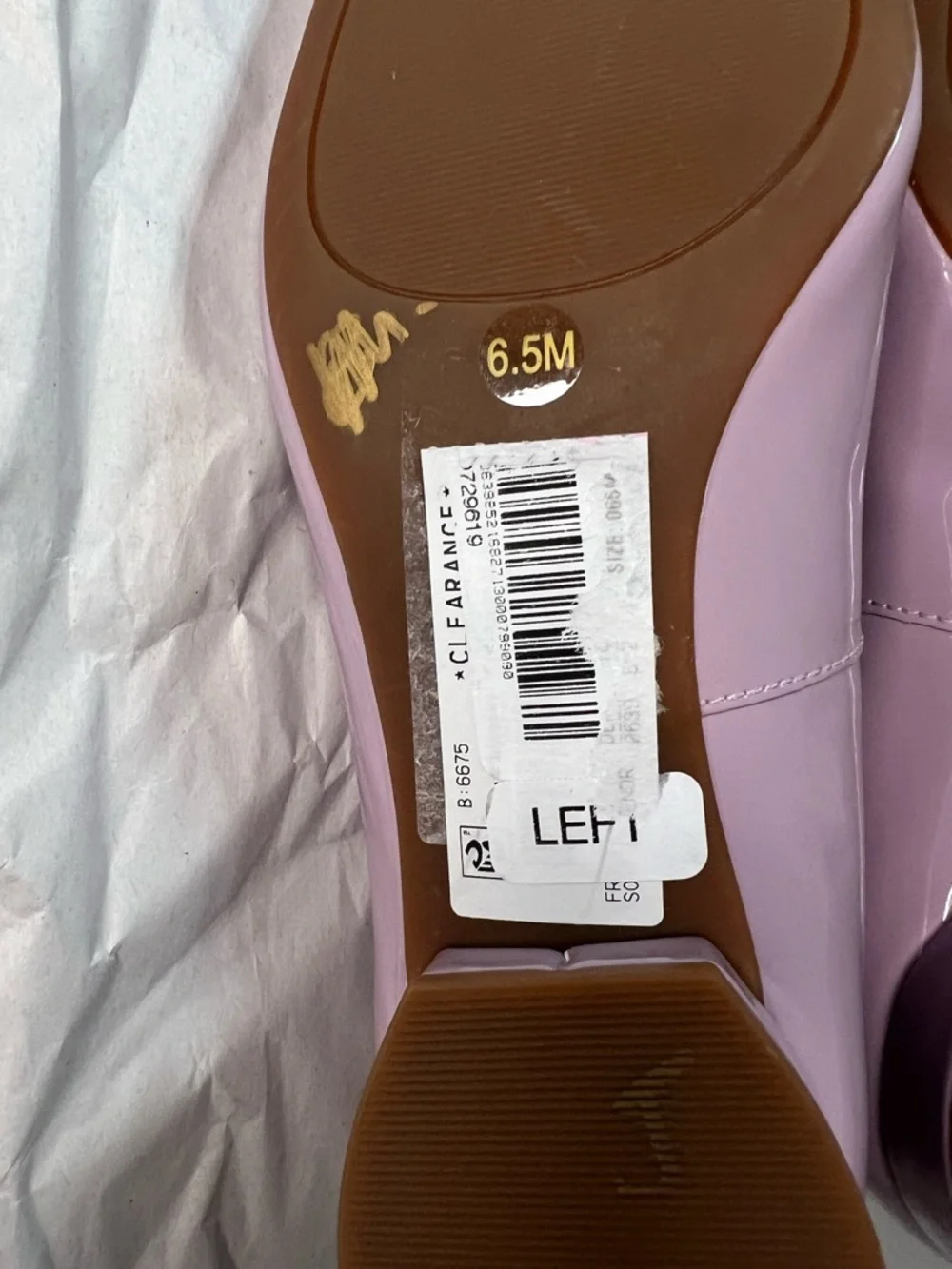 Copper Key Frolic Patent Double Bow Marry Jane Lavender Flats in Size 6.5M